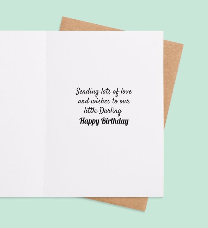 Floral Wishes For My Darling inside view