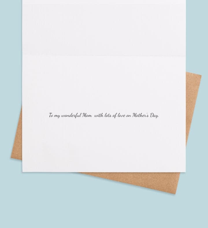 Floral Embrace For Mom inside view