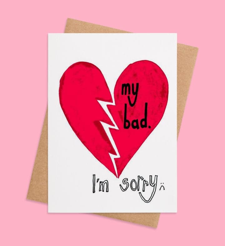 My Heart Is In Apology Greeting Card Image
