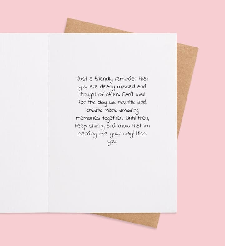 Heartfelt Distance Hugs inside view