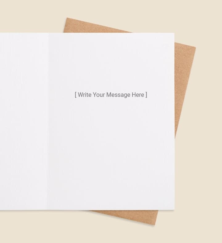 Cheerful Conifer Greetings inside view