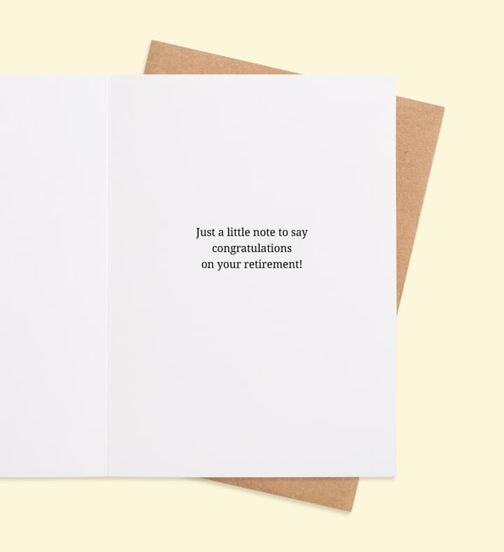 Post-It Retirement Wit  inside view