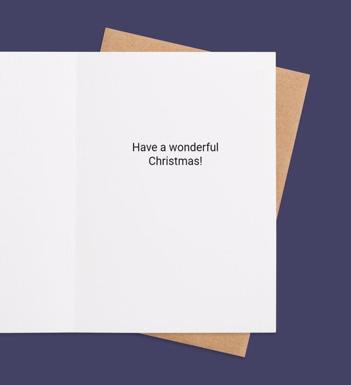 Merry & Bright Holiday Wishes inside view