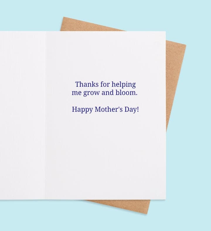 Mom Floral Blessing inside view