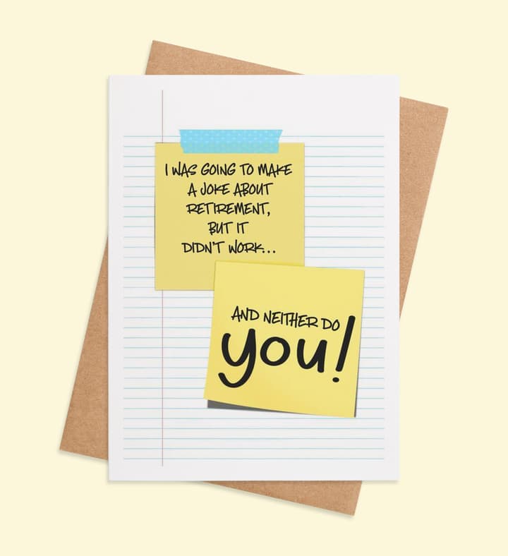Post-It Retirement Wit front view