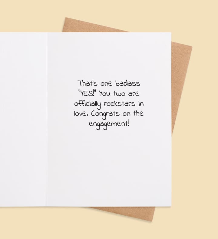 Rock On, Engaged! inside view